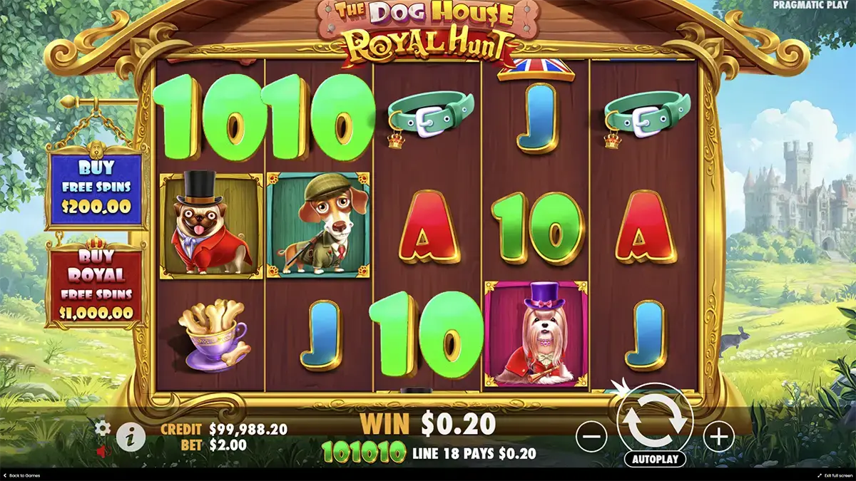 Dog house Royal Hunt в демо режиме